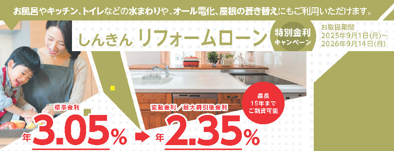 しんきんリフォームローン