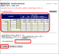 「個別振込手数料マスタ登録／変更」画面の操作(個別振込手数料の変更)